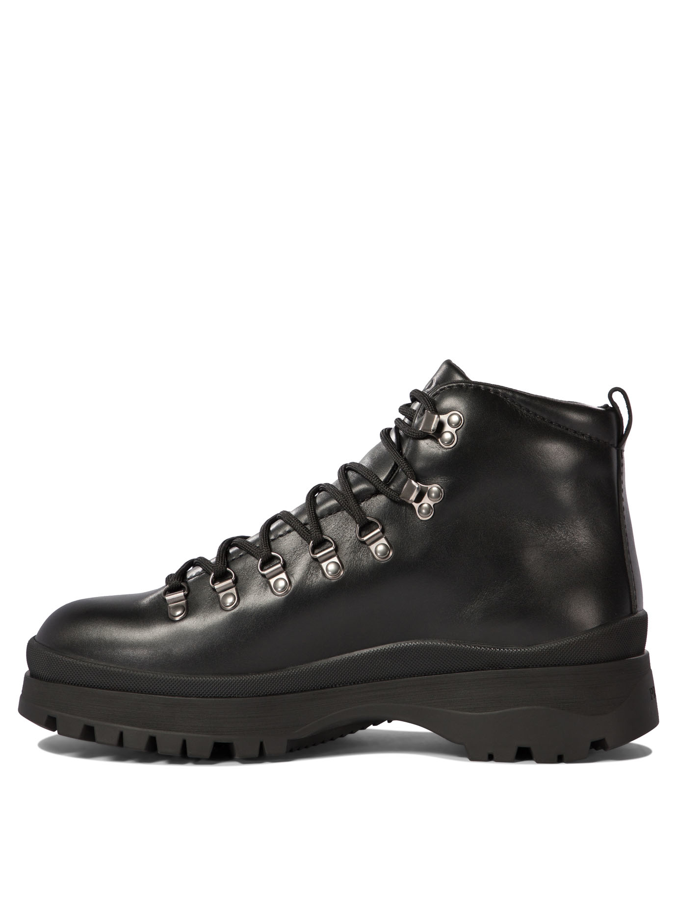 PRADA Leather boots with triangle logo